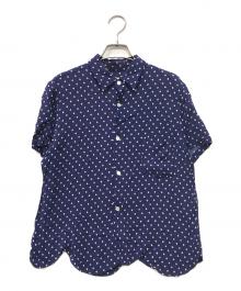 COMME des GARCONS COMME des GARCONS（コムデギャルソン コムデギャルソン）の古着「総柄レーヨンS/Sシャツ」｜ネイビー