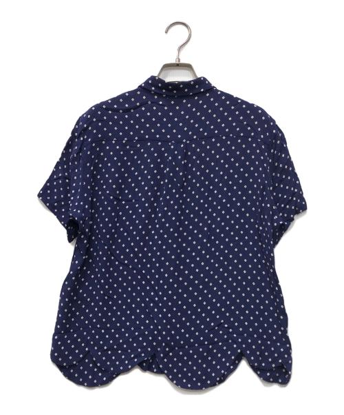 COMME des GARCONS COMME des GARCONS（コムデギャルソン コムデギャルソン）COMME des GARCONS COMME des GARCONS (コムデギャルソン コムデギャルソン) 総柄レーヨンS/Sシャツ ネイビー サイズ:Mの古着・服飾アイテム