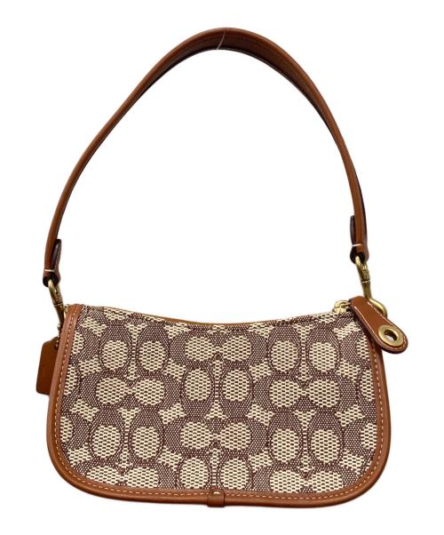 COACH（コーチ）COACH (コーチ) スウィンガー20・シグネチャーテキスタイルジャカード・パッチ ブラウン サイズ:下記参照の古着・服飾アイテム
