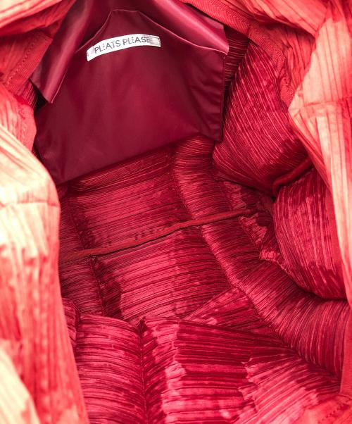 PLEATS PLEASE（プリーツプリーズ）PLEATS PLEASE (プリーツプリーズ) プリーツトートバッグ レッドの古着・服飾アイテム