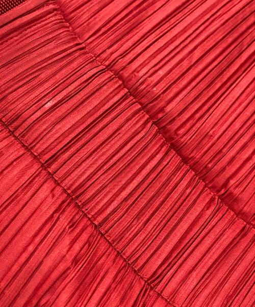 PLEATS PLEASE（プリーツプリーズ）PLEATS PLEASE (プリーツプリーズ) プリーツトートバッグ レッドの古着・服飾アイテム