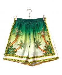 CASABLANCA（カサブランカ）の古着「Joyaux D'Afrique シルクショーツ」｜グリーン