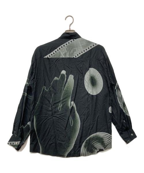 YOKE（ヨーク）YOKE (ヨーク) Photogram Printed Rayon Shirt ブラック サイズ:2の古着・服飾アイテム