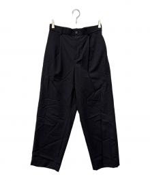 ATON（エイトン）の古着「WOOL TORPICAL LOOSE FIT PANTS」｜ブラック