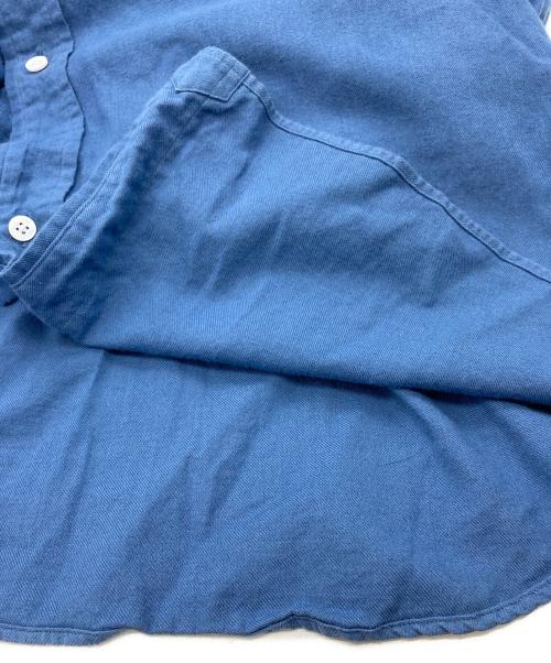 HERILL（ヘリル）HERILL (ヘリル) Cotton Cashmere Brush Standcollar Shirts ブルー サイズ:3の古着・服飾アイテム