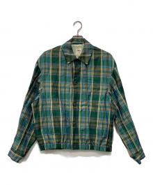 SCYE（サイ）の古着「チェックブルゾン」｜グリーン
