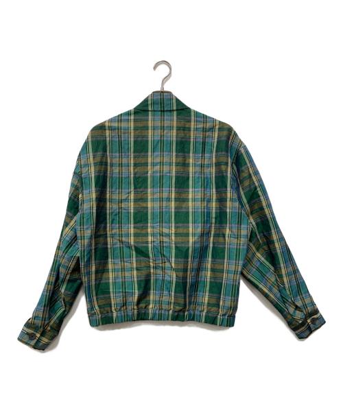 SCYE（サイ）SCYE (サイ) チェックブルゾン グリーン サイズ:38の古着・服飾アイテム