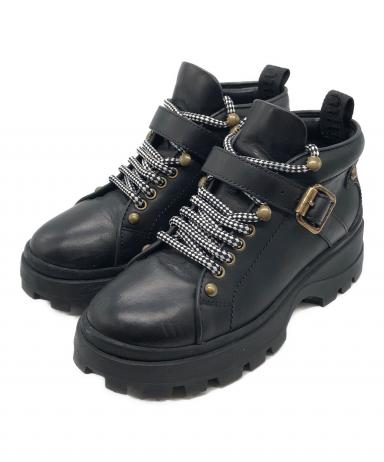 中古・古着通販】MIU MIU (ミュウミュウ) RIDGED SOLE BIKER BOOTS