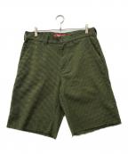 SUPREMEシュプリーム）の古着「Work Short "Olive Houndstooth"」｜グリーン