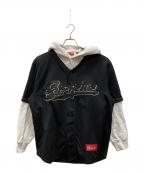 SUPREMEシュプリーム）の古着「Baseball Jersey Hooded Sweatshirt」｜ブラック