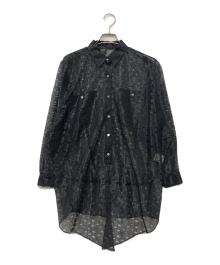 Jean Paul Gaultier FEMME（ジャンポールゴルチエ フェム）の古着「メッシュシースルーシャツ」｜ブラック