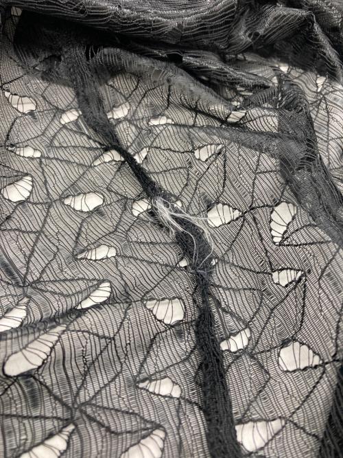 Jean Paul Gaultier FEMME（ジャンポールゴルチエ フェム）Jean Paul Gaultier FEMME (ジャンポールゴルチエ フェム) メッシュシースルーシャツ ブラック サイズ:40の古着・服飾アイテム