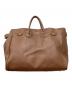 YOUNG & OLSEN The DRYGOODS STORE（ヤングアンドオルセン ザ ドライグッズストア）の古着「EMBOSSED LEATHER BELTED TOTE M」｜ブラウン