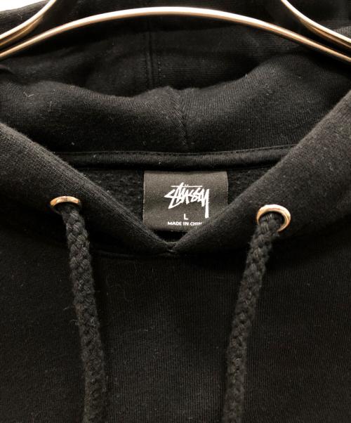stussy（ステューシー）stussy (ステューシー) パイルロゴパーカー ブラック サイズ:Lの古着・服飾アイテム