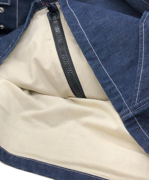 H.R.MARKET BLUE BLUE（エイチアールマーケットブルーブル）H.R.MARKET BLUE BLUE (エイチアールマーケットブルーブル) デニム３レイヤーコ－ルドウェザーパーカー ブルー サイズ:Mの古着・服飾アイテム