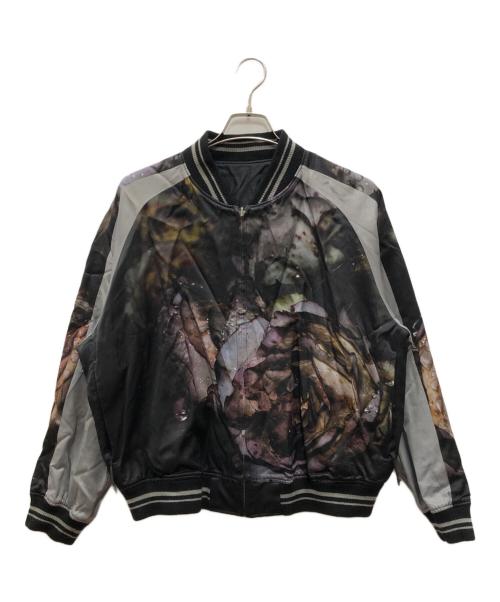 LAD MUSICIAN（ラッドミュージシャン）LAD MUSICIAN (ラッドミュージシャン) SATIN RAIN FLOWER BLOUSON ブラック サイズ:下記参照の古着・服飾アイテム