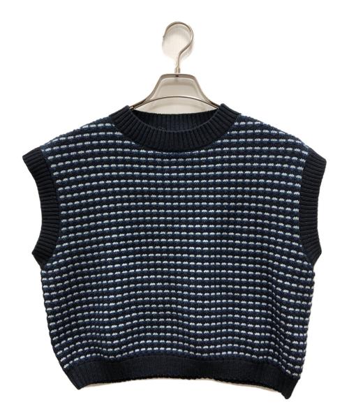 45R（フォーティファイブ・アール）45R (フォーティファイブ・アール) ボニータジャカードの908ベスト ネイビー サイズ:下記参照の古着・服飾アイテム