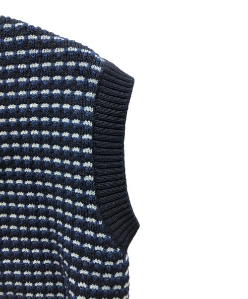 45R（フォーティファイブ・アール）45R (フォーティファイブ・アール) ボニータジャカードの908ベスト ネイビー サイズ:下記参照の古着・服飾アイテム