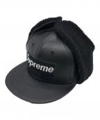 SUPREME×New Eraシュプリーム×ニューエラ）の古着「Leather Earflap」｜ブラック