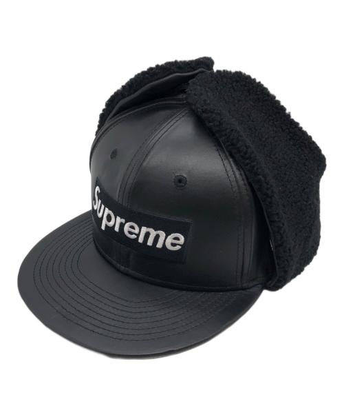 SUPREME（シュプリーム）Supreme (シュプリーム) New Era (ニューエラ) Leather Earflap ブラック サイズ:7 1/2の古着・服飾アイテム