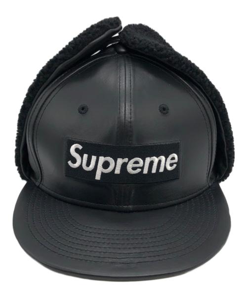 SUPREME（シュプリーム）Supreme (シュプリーム) New Era (ニューエラ) Leather Earflap ブラック サイズ:7 1/2の古着・服飾アイテム
