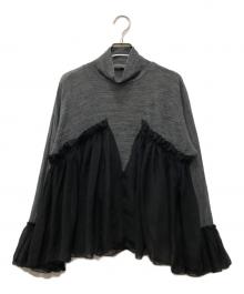 beautiful people（ビューティフルピープル）の古着「toscana wool jersey gather tops」｜グレー