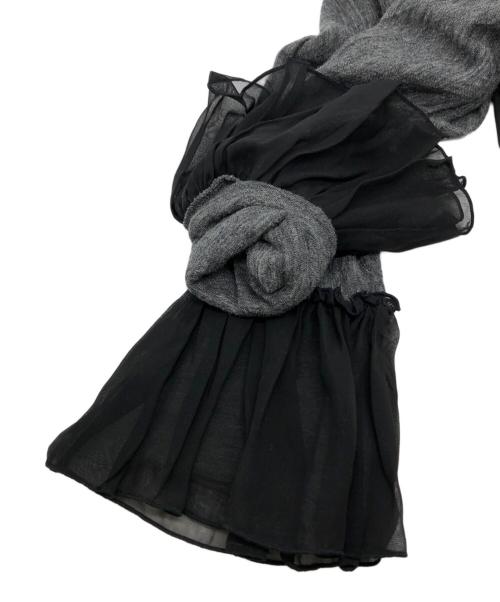 beautiful people（ビューティフルピープル）beautiful people (ビューティフルピープル) toscana wool jersey gather tops グレー サイズ:38の古着・服飾アイテム