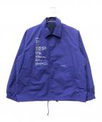 UNDERCOVER×CANアンダーカバー×キャン・グループ）の古着「プリントナイロンコーチジャケット」｜ネイビー