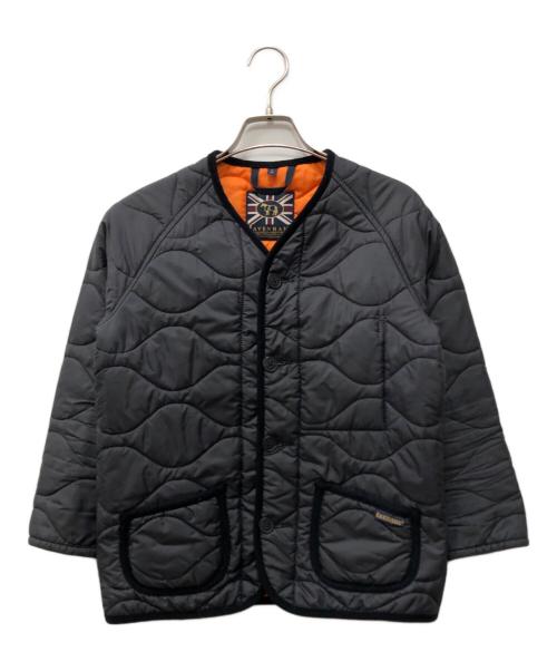 LAVENHAM（ラベンハム）LAVENHAM (ラベンハム) ノーカラーキルティングジャケット ブラック サイズ:36の古着・服飾アイテム