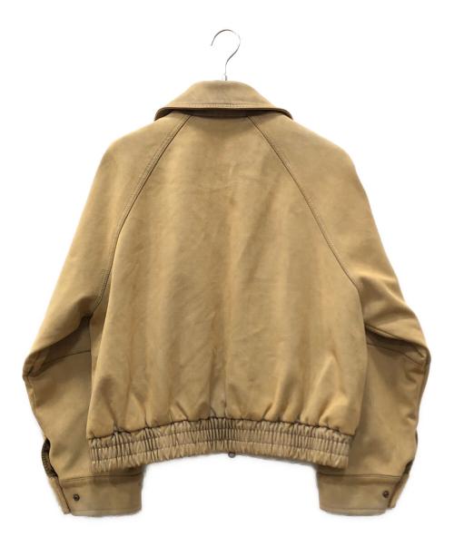 moussy（マウジー）moussy (マウジー) F/SUEDE GATHER ブルゾン ブラウン サイズ:FREEの古着・服飾アイテム