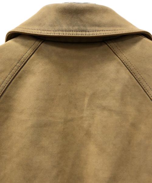 moussy（マウジー）moussy (マウジー) F/SUEDE GATHER ブルゾン ブラウン サイズ:FREEの古着・服飾アイテム