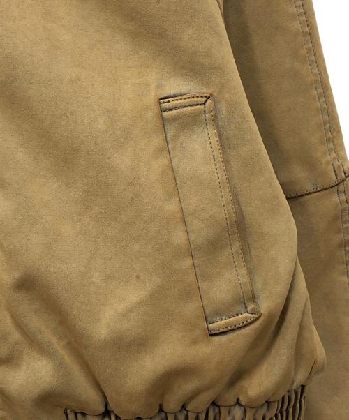 moussy（マウジー）moussy (マウジー) F/SUEDE GATHER ブルゾン ブラウン サイズ:FREEの古着・服飾アイテム