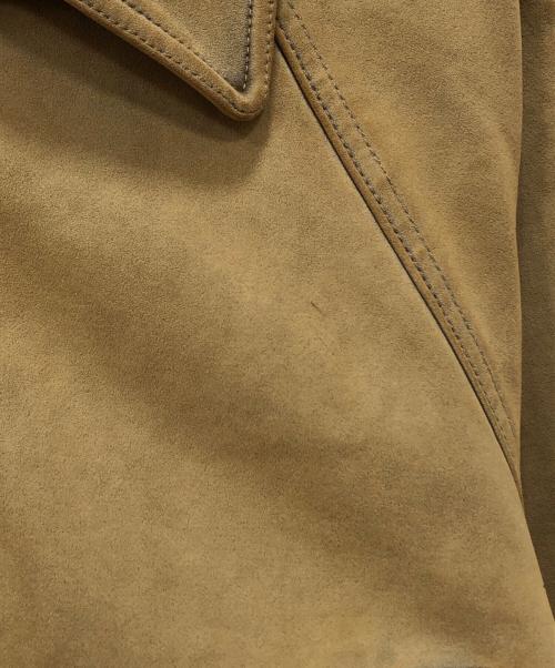 moussy（マウジー）moussy (マウジー) F/SUEDE GATHER ブルゾン ブラウン サイズ:FREEの古着・服飾アイテム