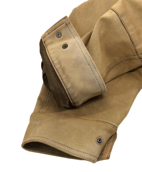 moussy（マウジー）moussy (マウジー) F/SUEDE GATHER ブルゾン ブラウン サイズ:FREEの古着・服飾アイテム