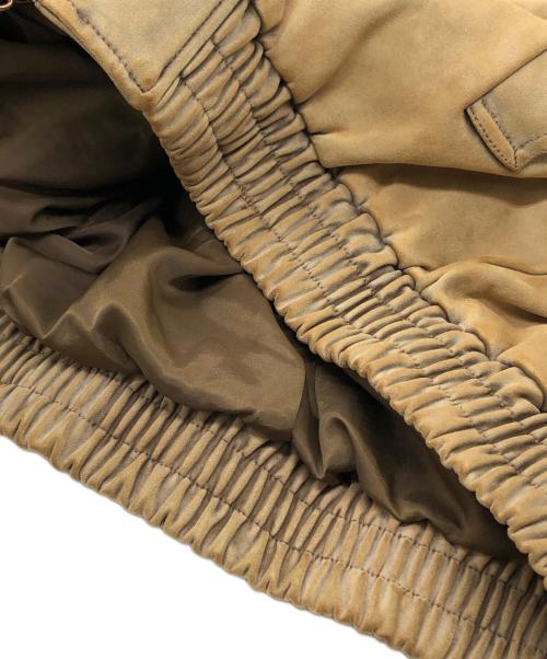 moussy（マウジー）moussy (マウジー) F/SUEDE GATHER ブルゾン ブラウン サイズ:FREEの古着・服飾アイテム