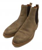 BUTTEROブッテロ）の古着「サイドゴアスウェードブーツ」｜ベージュ