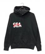 WIND AND SEA×GOD SELECTION XXXウィンダンシー×ゴッドセレクショントリプルエックス）の古着「コラボプルオーバーパーカー」｜ブラック