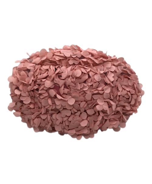 Max Mara WEEK END LINE（マックスマーラ ウイークエンドライン）MAX MARA WEEK END LINE (マックスマーラ ウイークエンドライン) チェーンショルダーフラワーデザインバッグ ピンクの古着・服飾アイテム