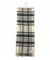 JOHNSTONS OF ELGIN (ジョンストンズオブエルガン) チェックカシミヤウールマフラー ホワイト サイズ:下記参照：10000円