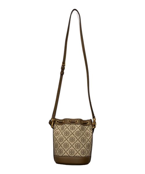 TORY BUROH（トリーバーチ）TORY BUROH (トリーバーチ) モノグラム ジャカード バケットバッグ ベージュ サイズ:下記参照の古着・服飾アイテム