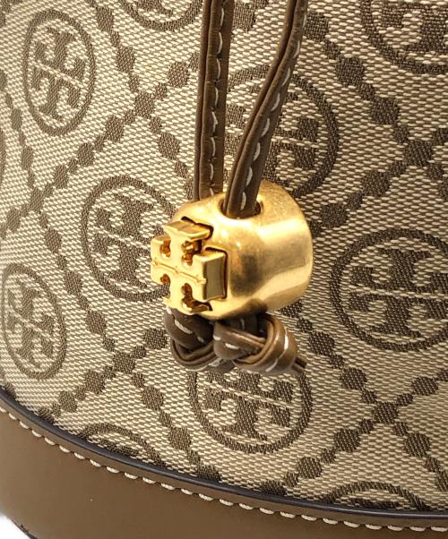 TORY BUROH（トリーバーチ）TORY BUROH (トリーバーチ) モノグラム ジャカード バケットバッグ ベージュ サイズ:下記参照の古着・服飾アイテム