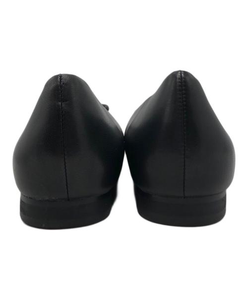 LANVIN en Bleu（ランバンオンブルー）LANVIN en Bleu (ランバンオンブルー) スクエアリボンパンプス ブラック サイズ:Lの古着・服飾アイテム