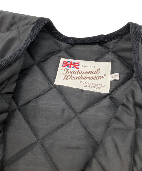 Traditional Weatherwear（トラディショナルウェザーウェア）Traditional Weatherwear (トラディショナルウェザーウェア) ARKLEY LONG キルティングロングコート ブラック サイズ:36の古着・服飾アイテム