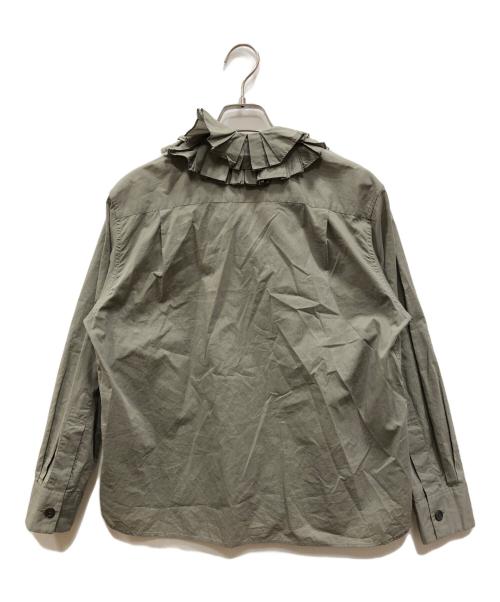 MARGARET HOWELL（マーガレットハウエル）MARGARET HOWELL (マーガレットハウエル) WASED COTTON POPLINシャツ カーキ サイズ:1の古着・服飾アイテム