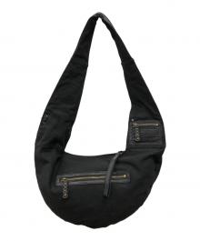 DIESEL（ディーゼル）の古着「スタッズバナナショルダーバッグ」｜ブラック