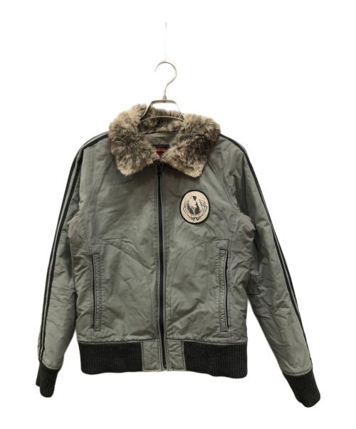 Hysteric Glamour（ヒステリックグラマー）Hysteric Glamour (ヒステリックグラマー) 襟ボアブルゾン グリーン サイズ:FREEの古着・服飾アイテム