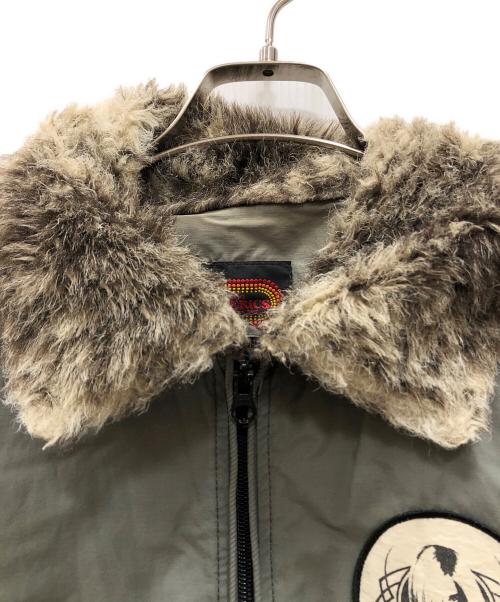 Hysteric Glamour（ヒステリックグラマー）Hysteric Glamour (ヒステリックグラマー) 襟ボアブルゾン グリーン サイズ:FREEの古着・服飾アイテム