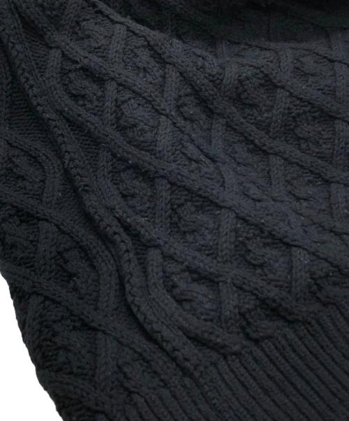 AURALEE（オーラリー）AURALEE (オーラリー) HARD TWIST MERINO ARAN KNIT P/O ブラック サイズ:3の古着・服飾アイテム