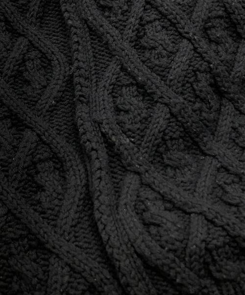 AURALEE（オーラリー）AURALEE (オーラリー) HARD TWIST MERINO ARAN KNIT P/O ブラック サイズ:3の古着・服飾アイテム