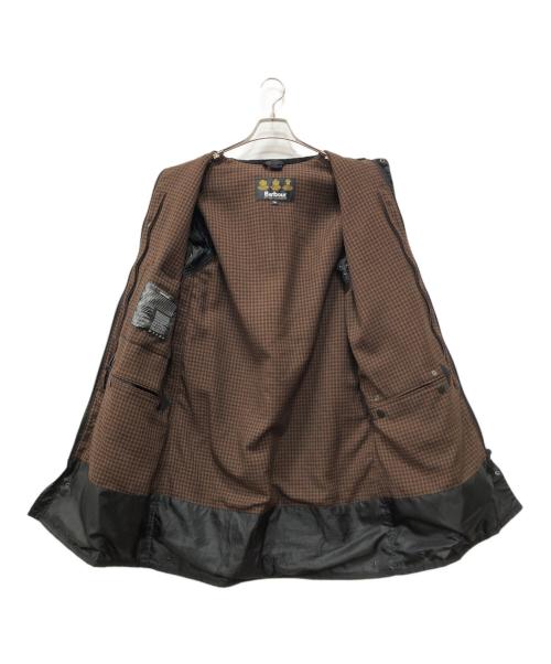 Barbour（バブアー）Barbour (バブアー) AURALEE (オーラリー) スタイリスト私物 (スタイリストシブツ) SL BORDER オイルドコート ブラック サイズ:36の古着・服飾アイテム